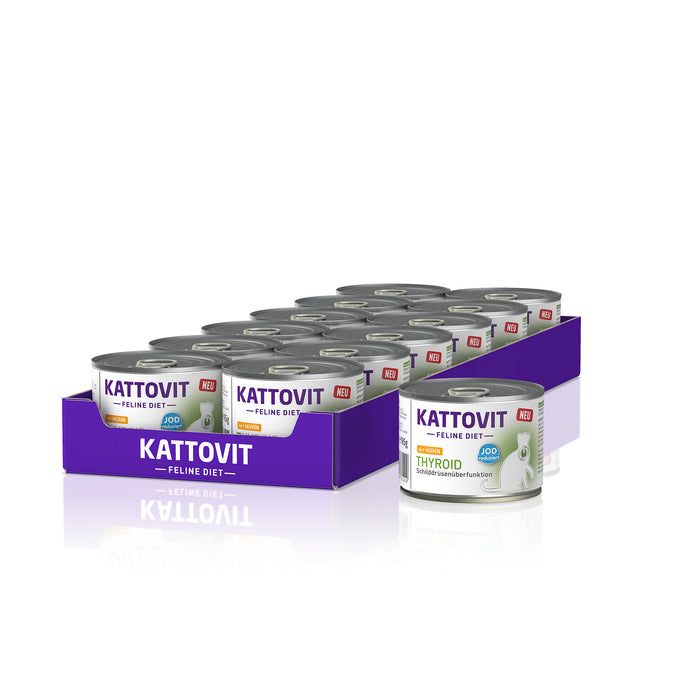Kattovit Feline Diets - Thyroid Huhn | 12 x 185 g