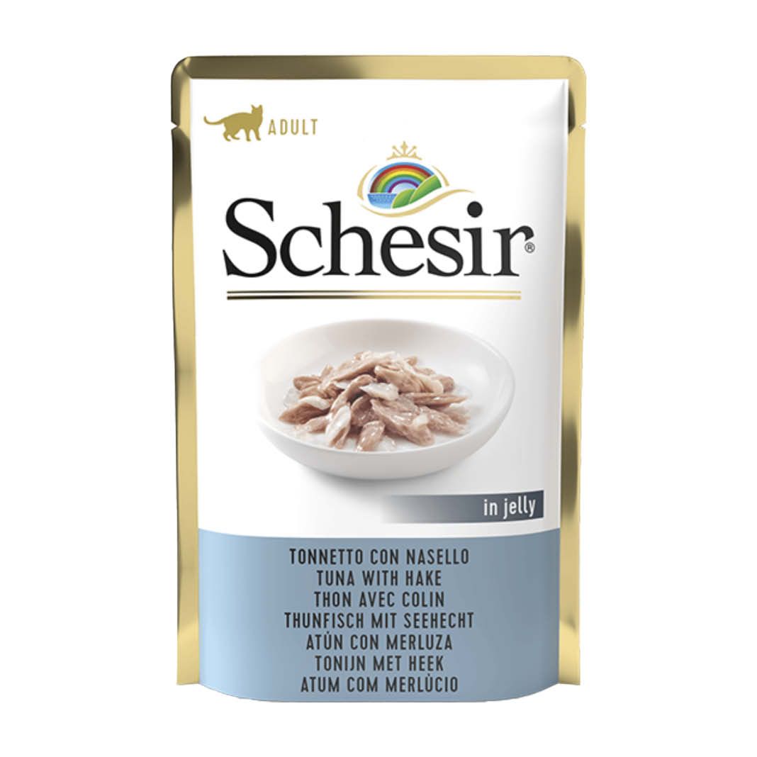 Schesir Cat Pouch Thunfisch mit Seehecht | 20 x 85 g