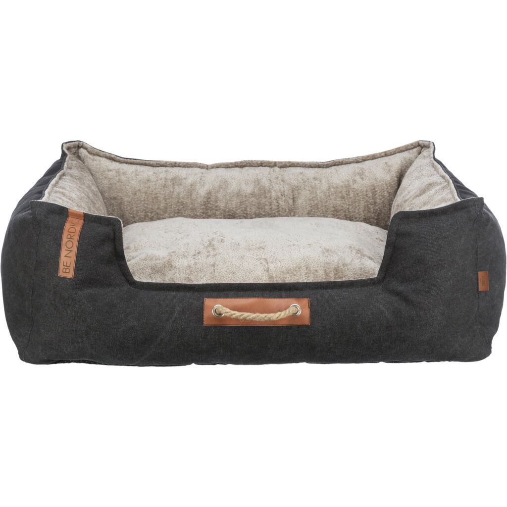 TRIXIE BE NORDIC Bett Fhr, eckig, schwarz/sand | 80 x 60 cm | 80 x 60 cm |  trix0061