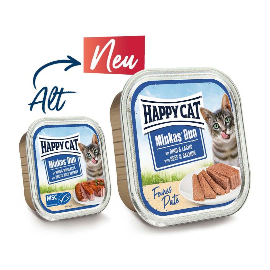 Happy Cat Minkas Duo Rind & Lachs | 16 x 100 g