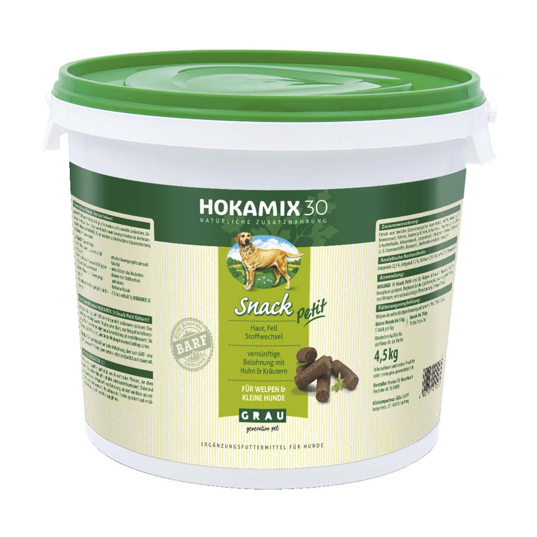 Grau Hund Hokamix30-Snack Petit