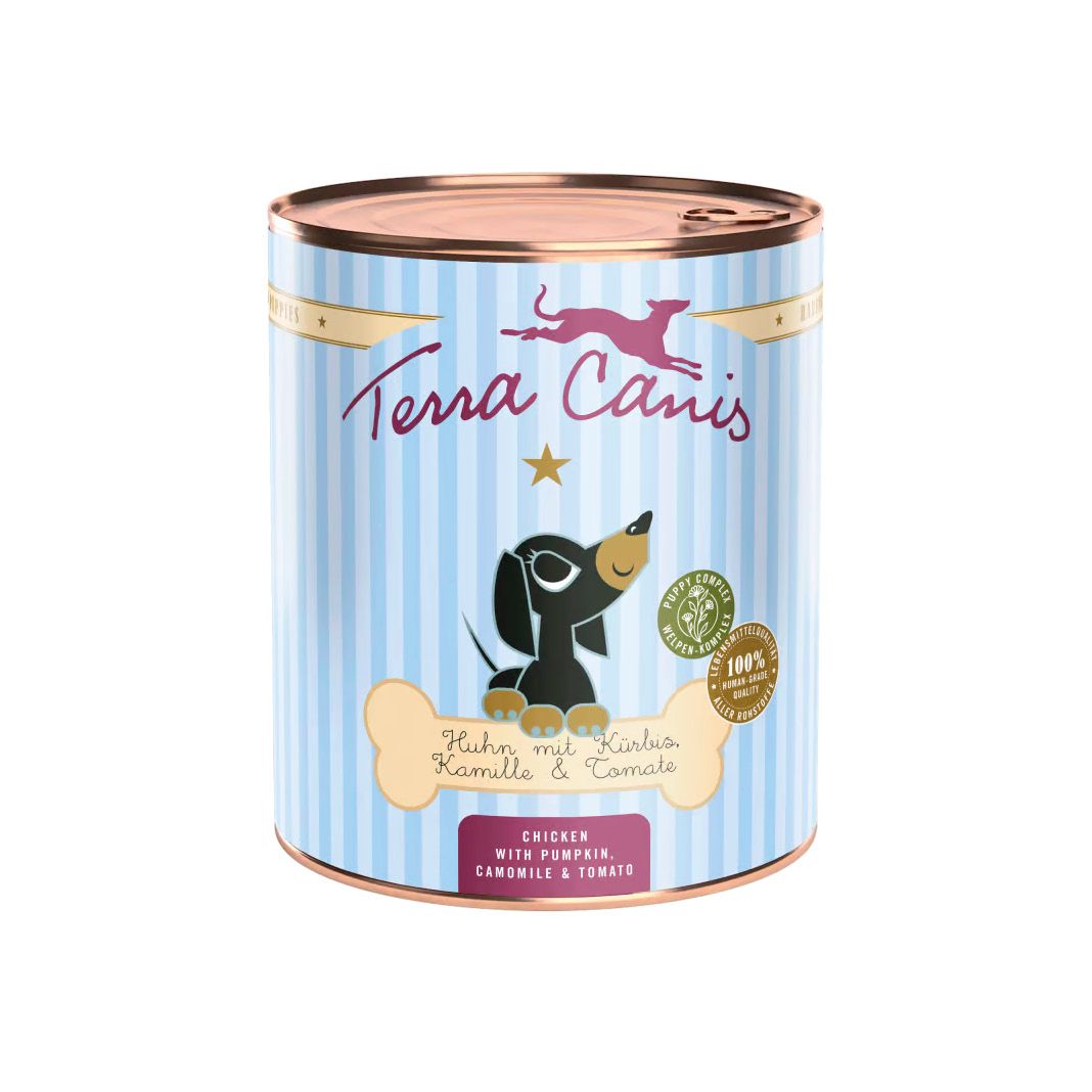 Terra Canis Welpenmenü - Huhn mit Kürbis, Kamille & Tomate | 6 x 800 g