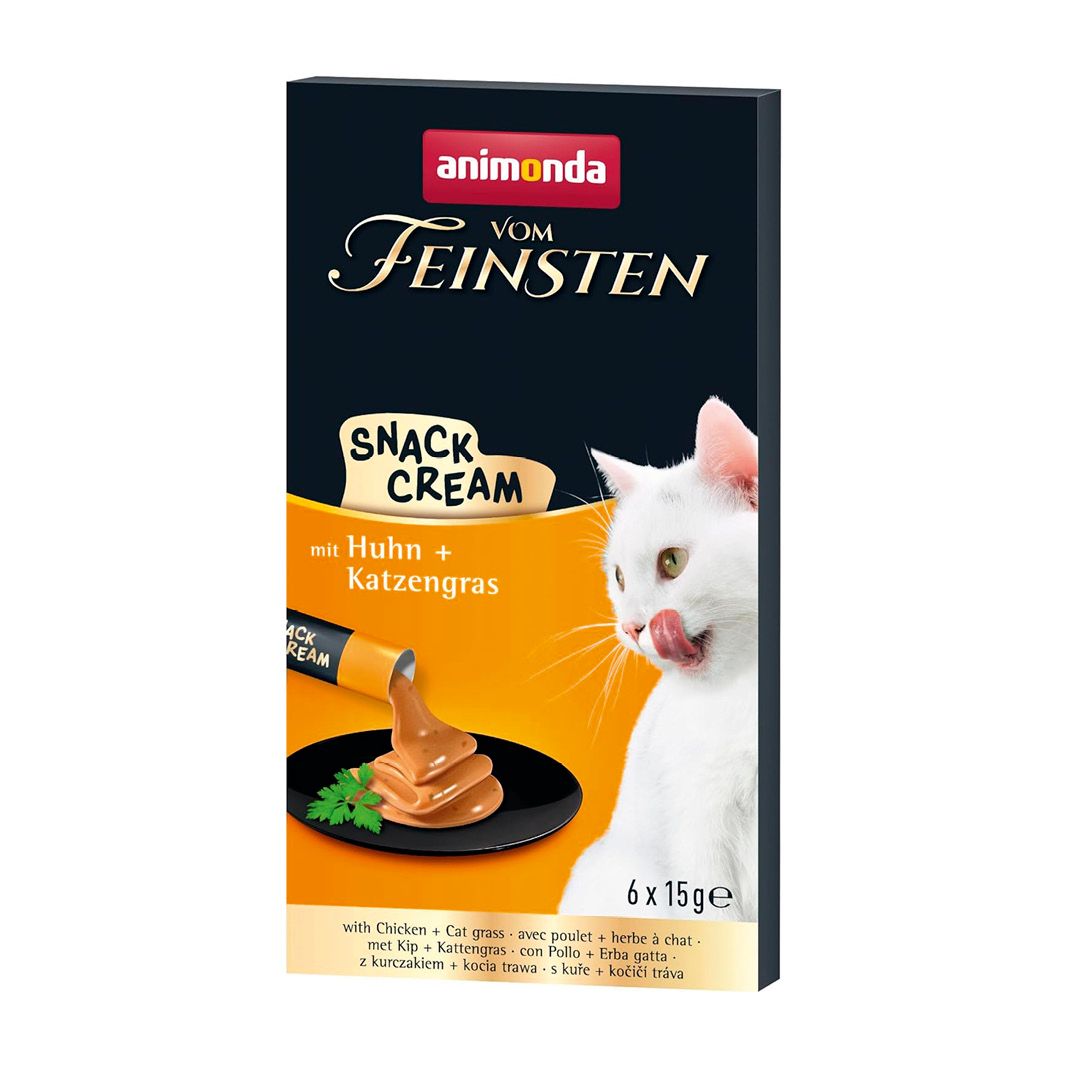 animonda Vom Feinsten Snack-Cream mit Huhn + Katzengras (11 x 6 =) | 66 x 15 g