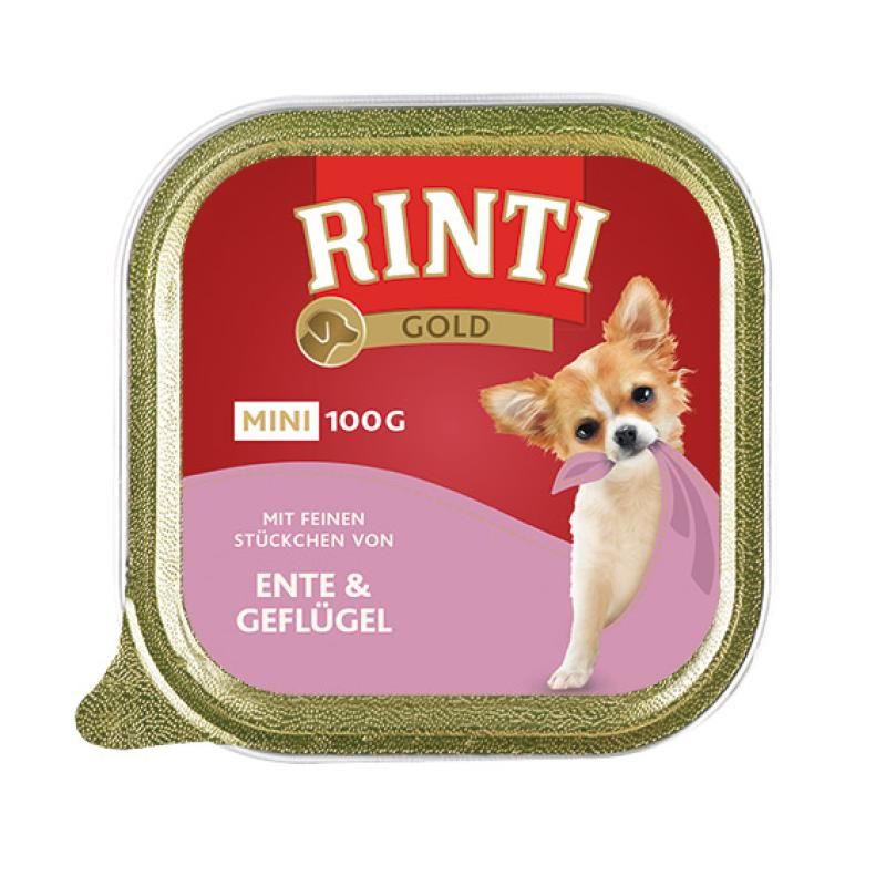 Rinti Gold Mini Rind & Perlhuhn | 16 x 100 g