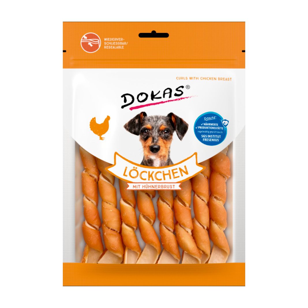Dokas Löckchen mit Hühnerbrust | 120 g