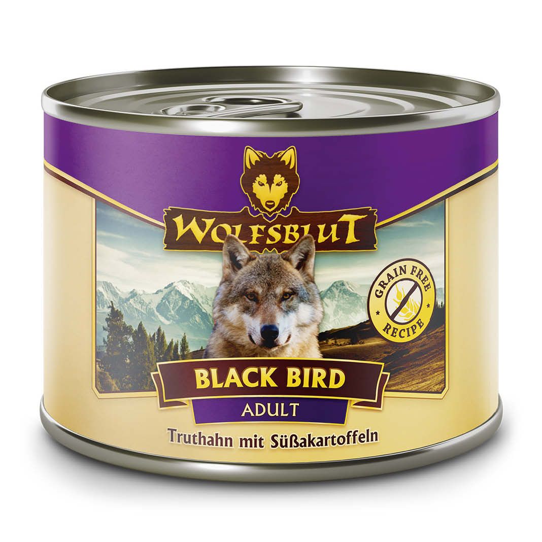 Wolfsblut Black Bird Adult - Truthahn mit Süßkartoffel | 6 x 200 g