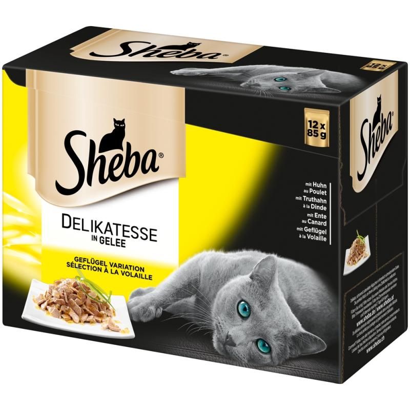 SHEBA® Delikatesse in Gelee Geflügel Variation | 12 x 85 g
