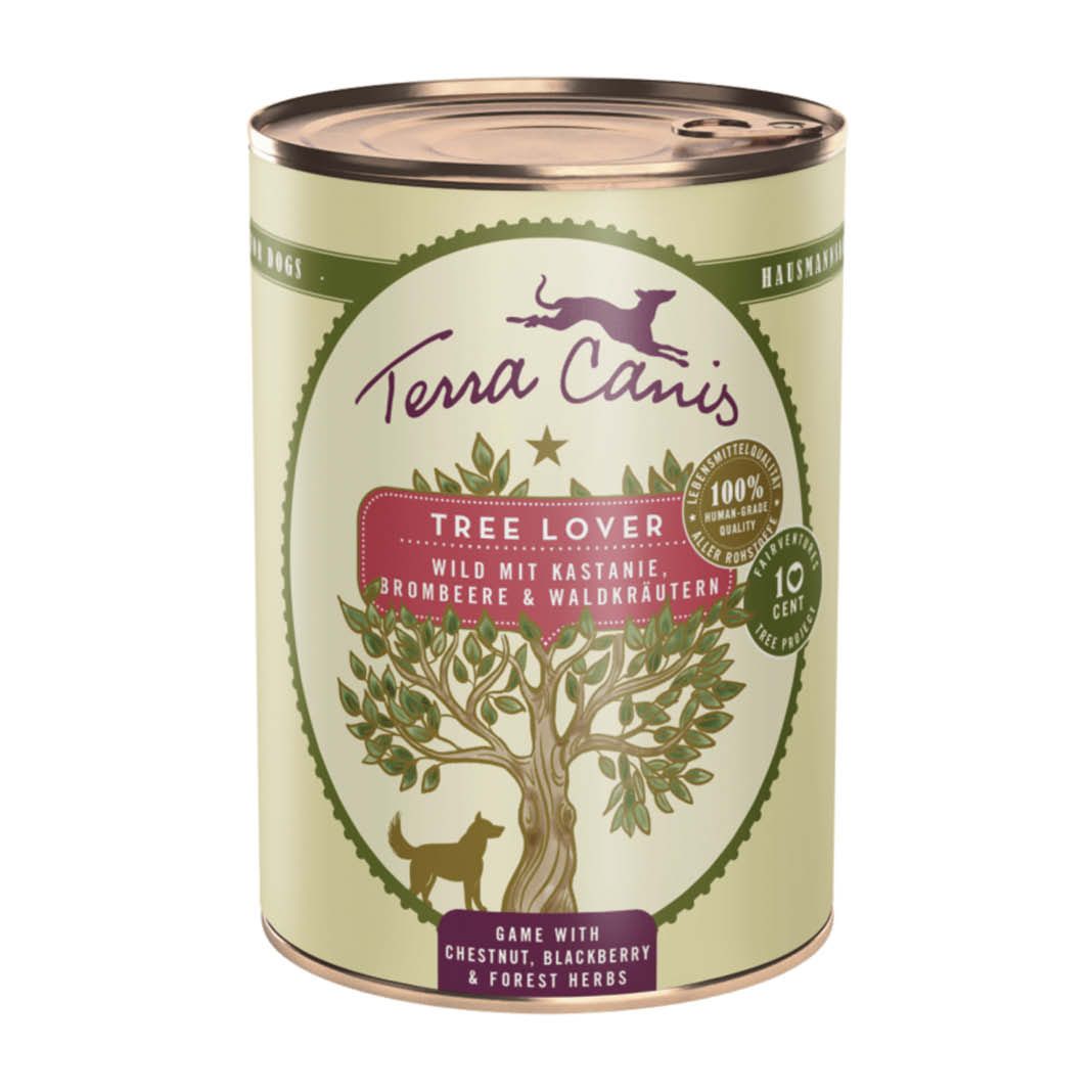 Terra Canis Love the Planet - Tree Lover - Wild mit Kastanie, Brombeere und Waldkräutern | 6 x 400 g