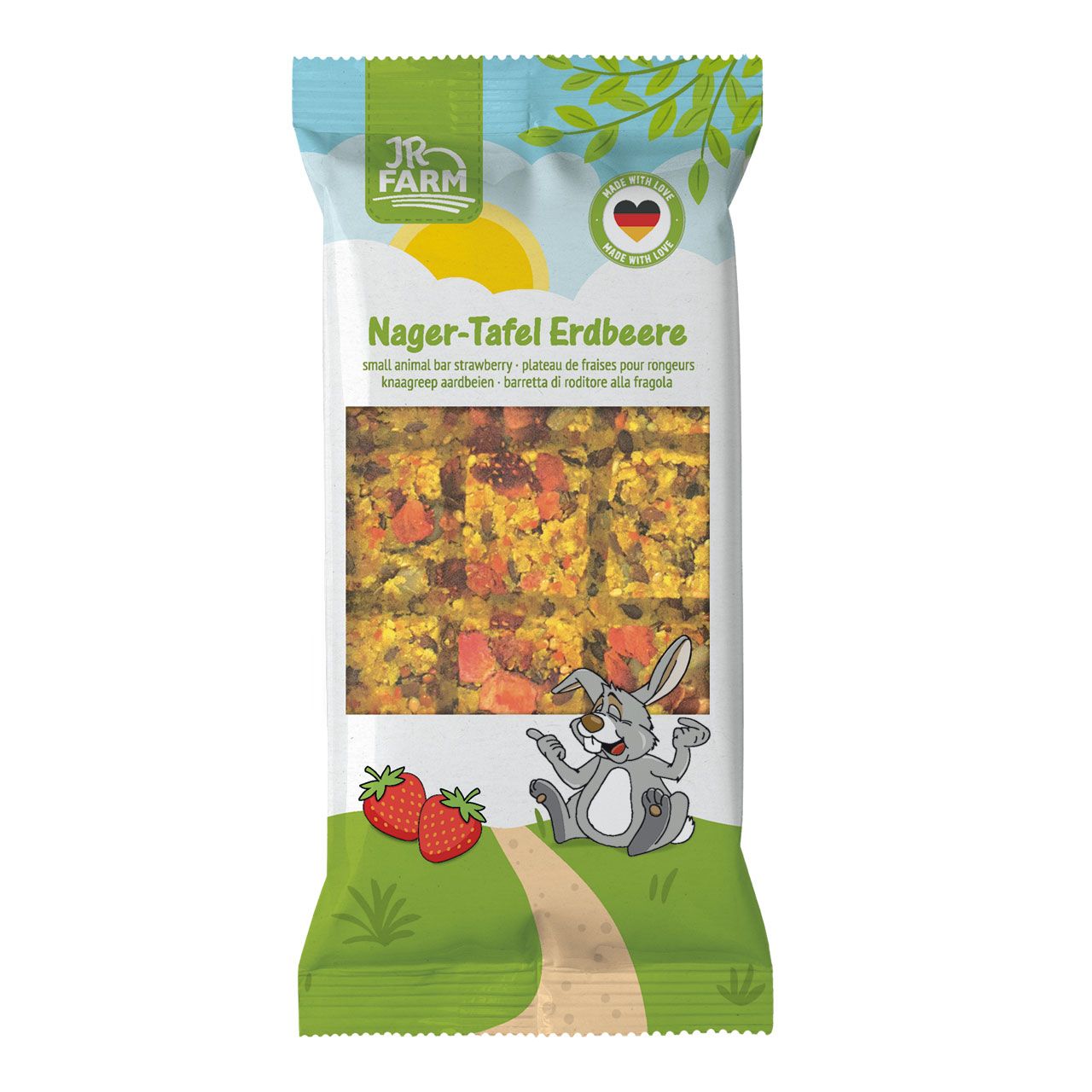 JR Farm Nagolade Nager-Tafel Erdbeere | 125 g