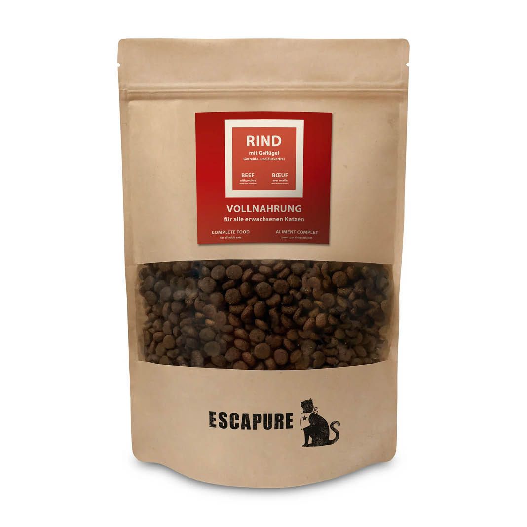 Escapure Cat Trockenfutter Rind mit Geflügel