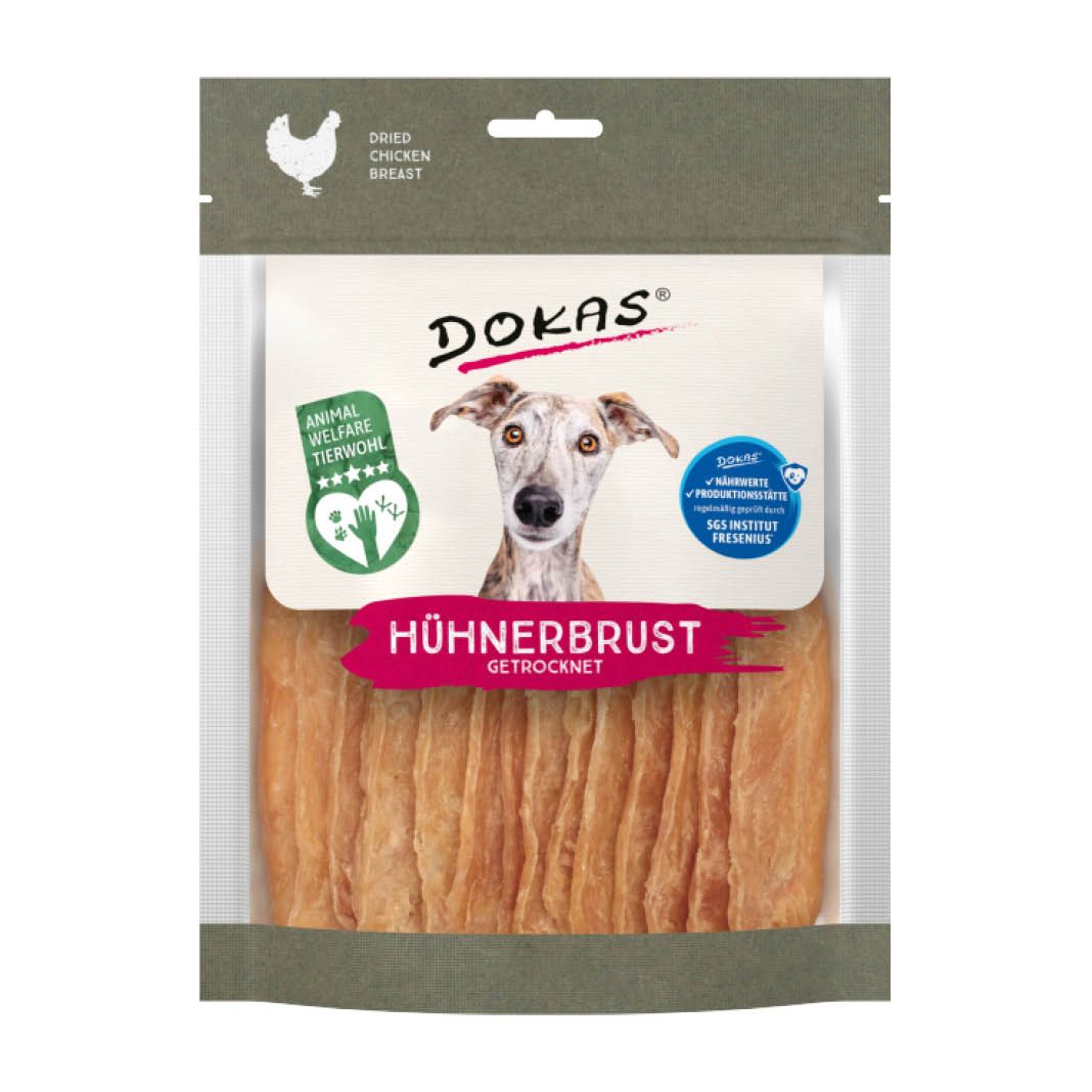 Dokas Hühnerbrust getrocknet - Tierwohl Haltung | 170 g