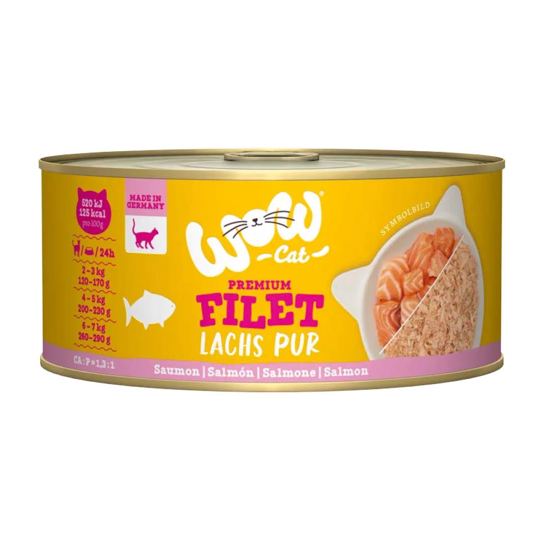WOW CAT Filet - Lachsfilet pur | 12 x 70 g