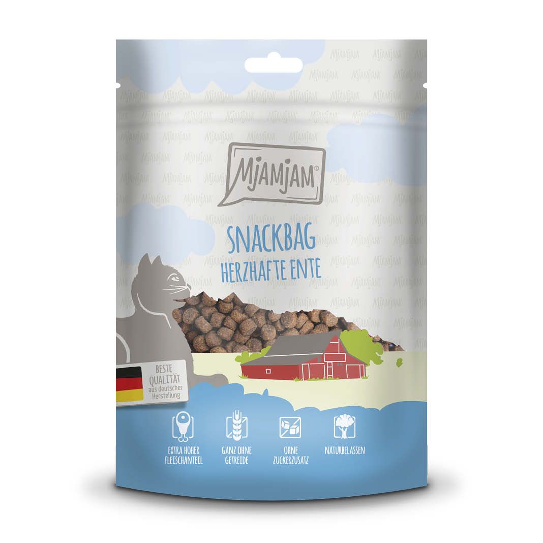 MjAMjAM Cat - Snackbag - herzhafte Ente | 8 x 125 g