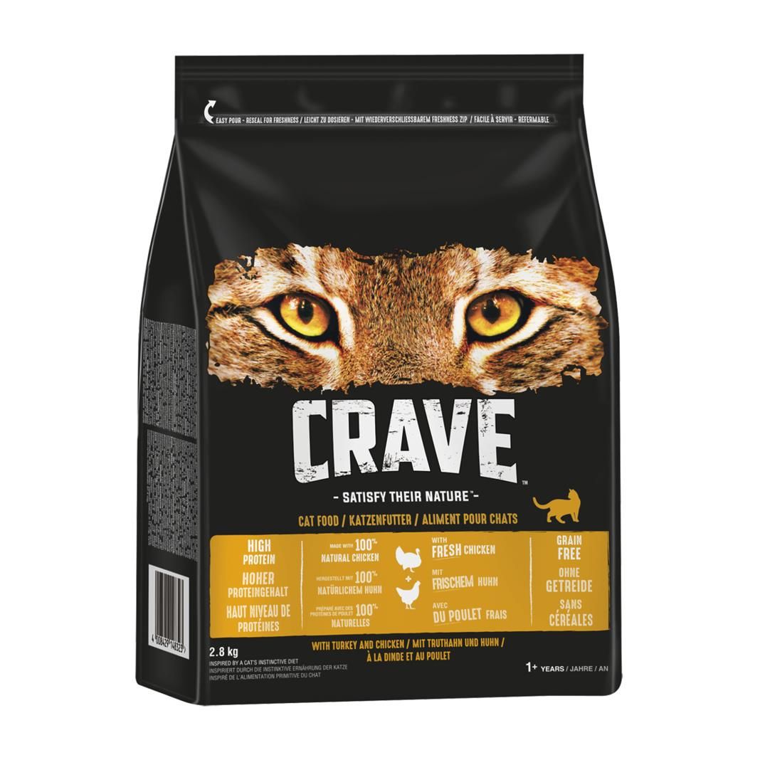 CRAVE™ Katze Beutel mit Truthahn und Huhn | 2,8 kg
