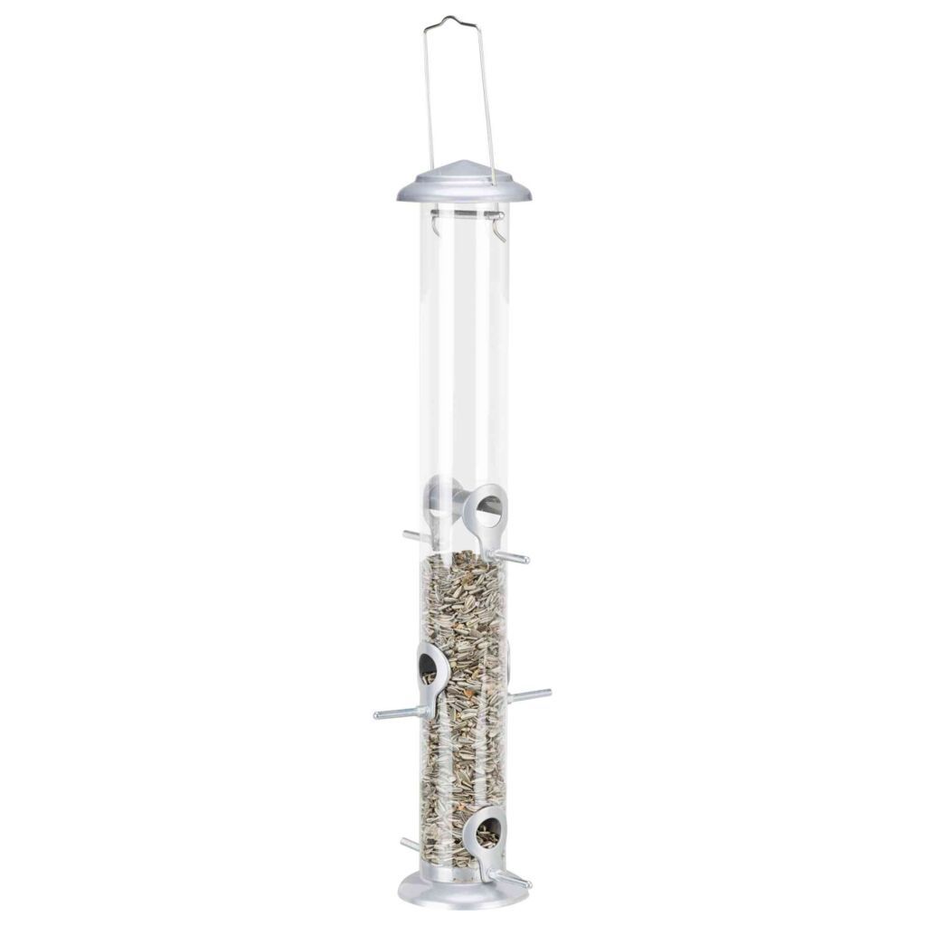 TRIXIE Futterspender, Kunststoff/Metall, silber | 1300 ml
