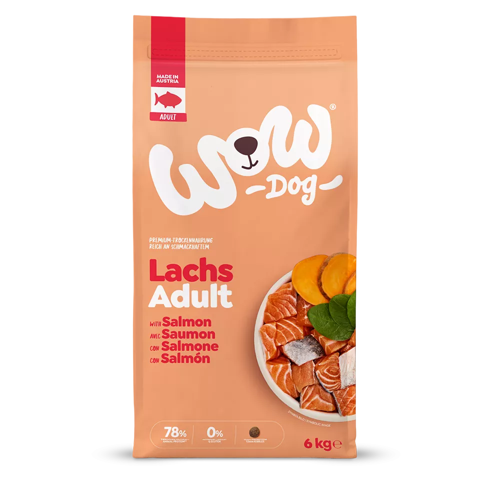 WOW DOG TROCKEN ADULT mit Lachs