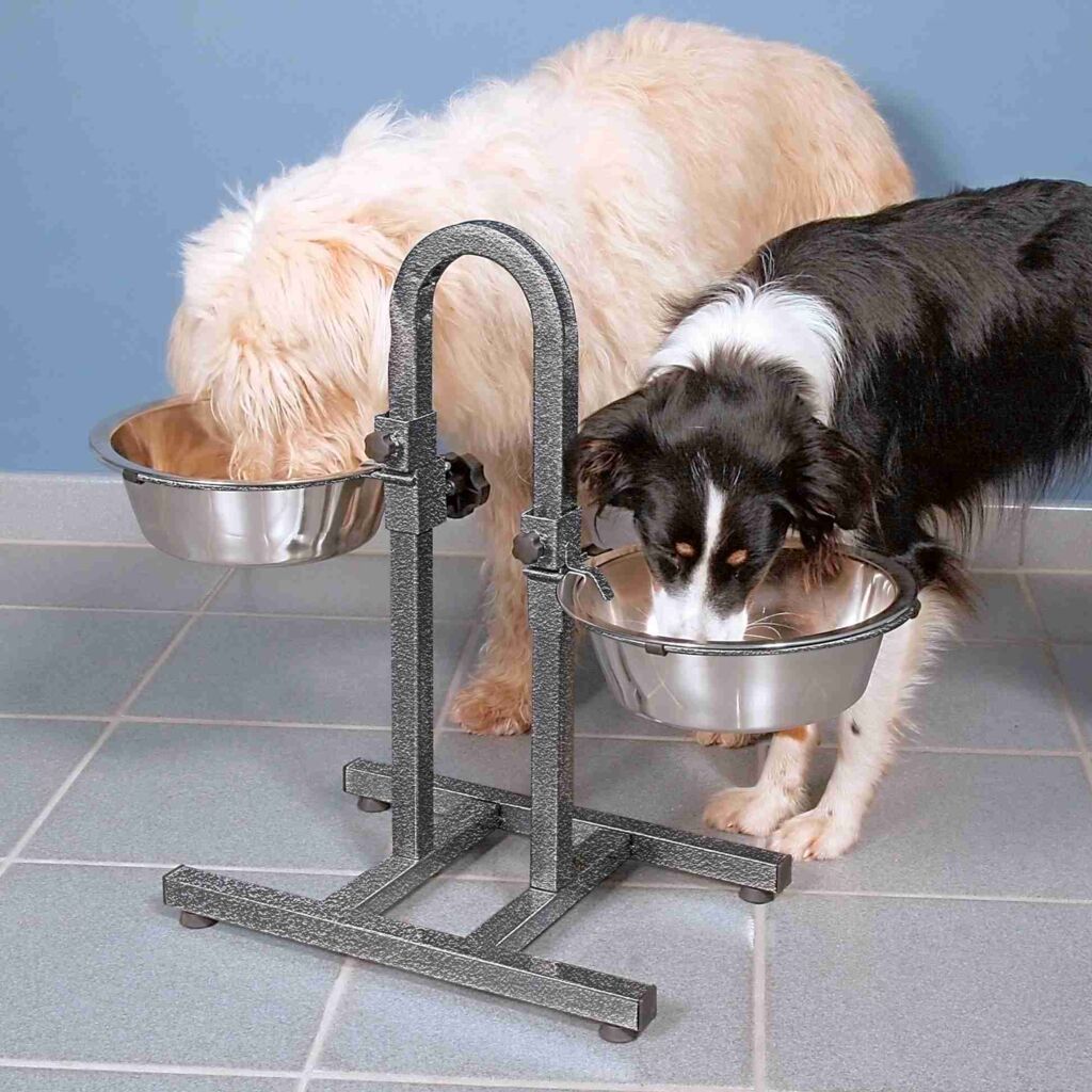 TRIXIE Hundebar, Metall/Edelstahl | 2 × 2,8 l/ø 24 cm