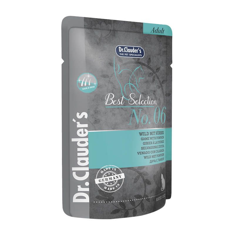 Dr. Clauder's Best Selection Adult No. 6 Wild mit Kürbis Pouch | 16 x 85 g