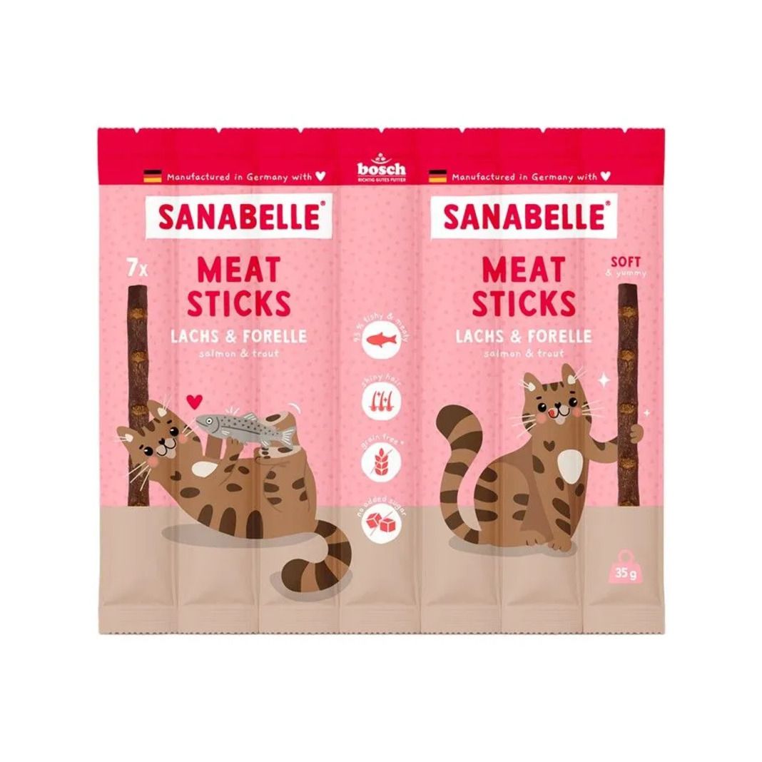 Sanabelle Meat Sticks Lachs & Forelle | 16 x 35 g