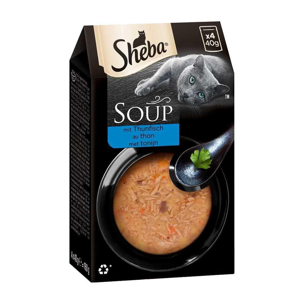 SHEBA® Portionsbeutel Multipack Soup mit Thunfisch (10 x 4 =) | 40 x 40 g