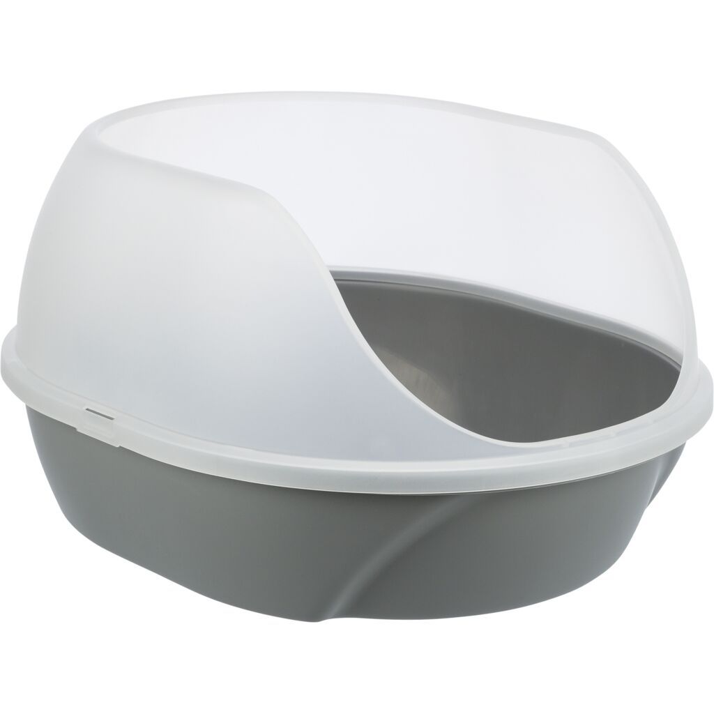TRIXIE Katzentoilette Simao, hoher Rand, grau | 48 x 30 x 58 cm