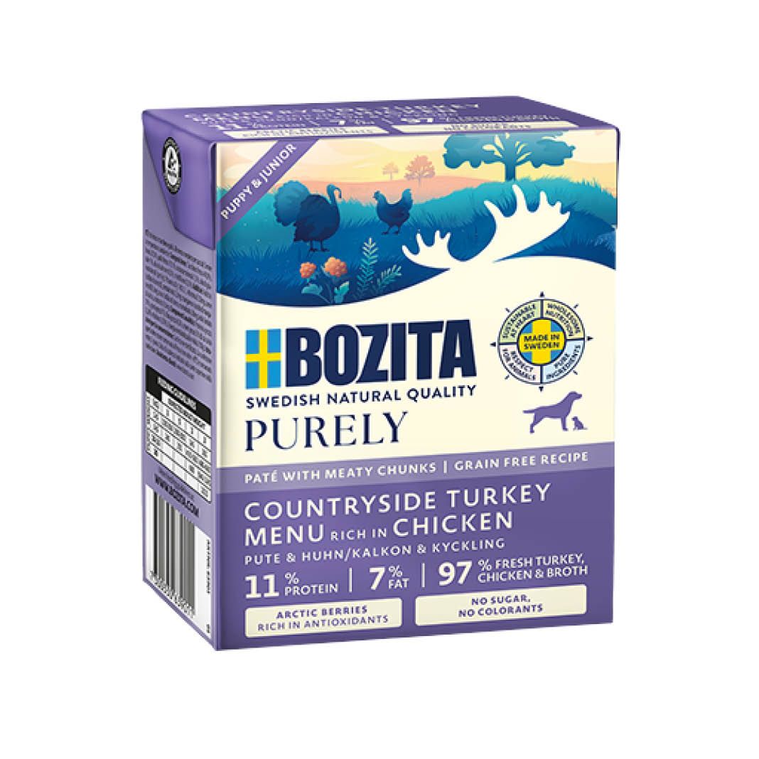 Bozita Purely Puppy & Junior Paté mit Pute & Huhn | 6 x 370 g Bozita Purely Paté