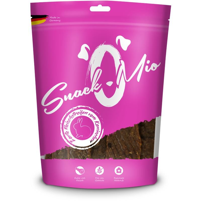 SnackOMio Hundesnack zarte Fleischstreifen vom Kaninchen | 125 g