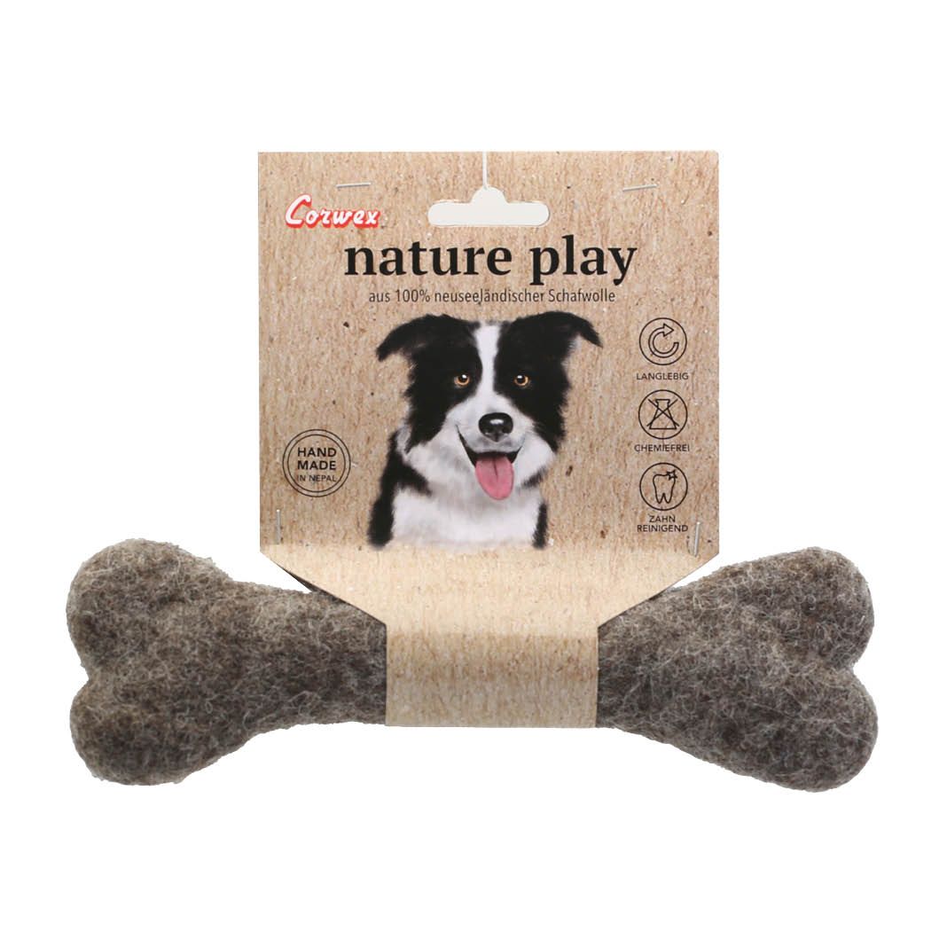 Corwex nature play Filzknochen, 100% neuseeländische Wolle | 21 cm
