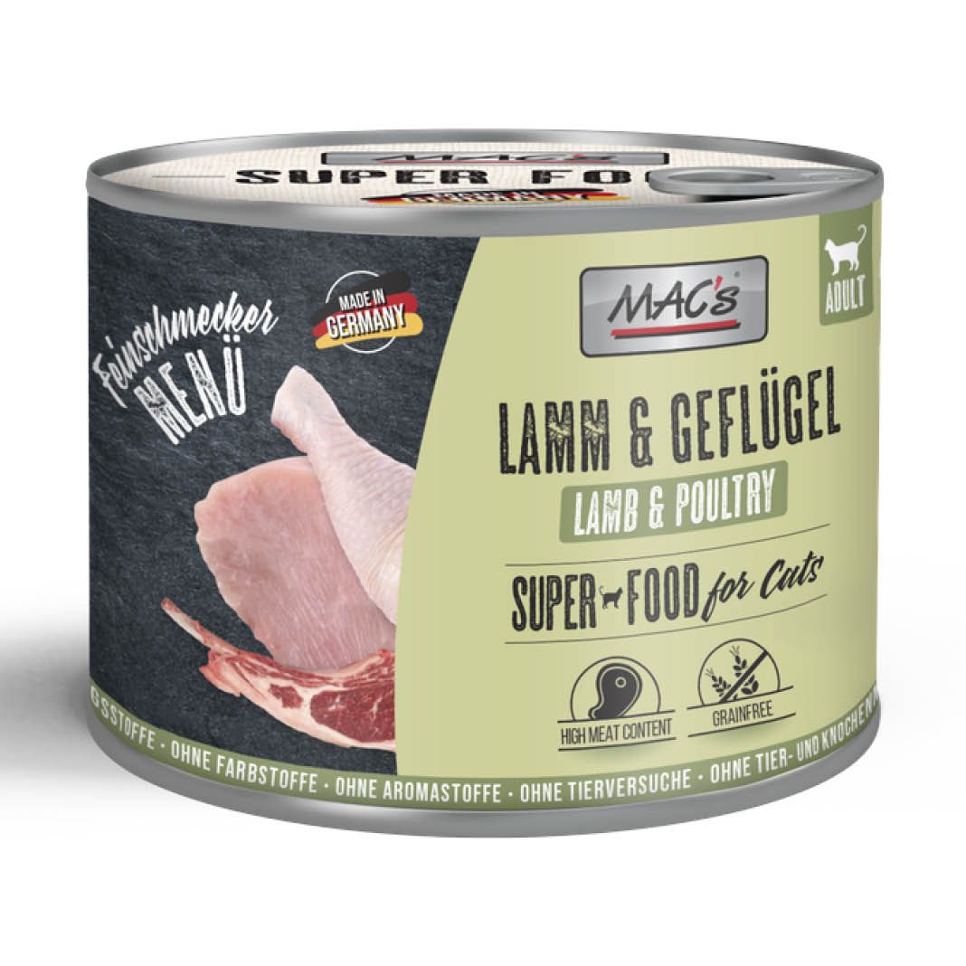 MAC's - Cat - Feinschmecker Menü - Lamm & Geflügel | 6 x 200 g