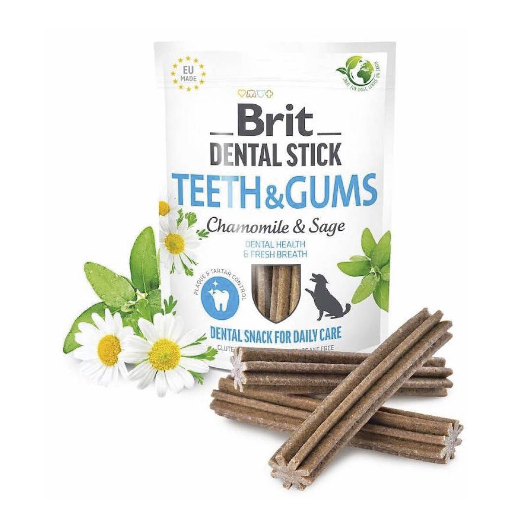 Brit Care - Dog - Dental Stick - Zähne & Zahnfleisch - mit Kamille & Salbei 7 Stück | 251 g