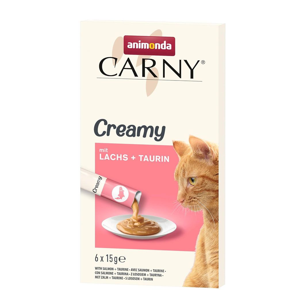 Produktbild von animonda Carny Creamy Katzensnack mit Lachs und Taurin - 6 x 15 g