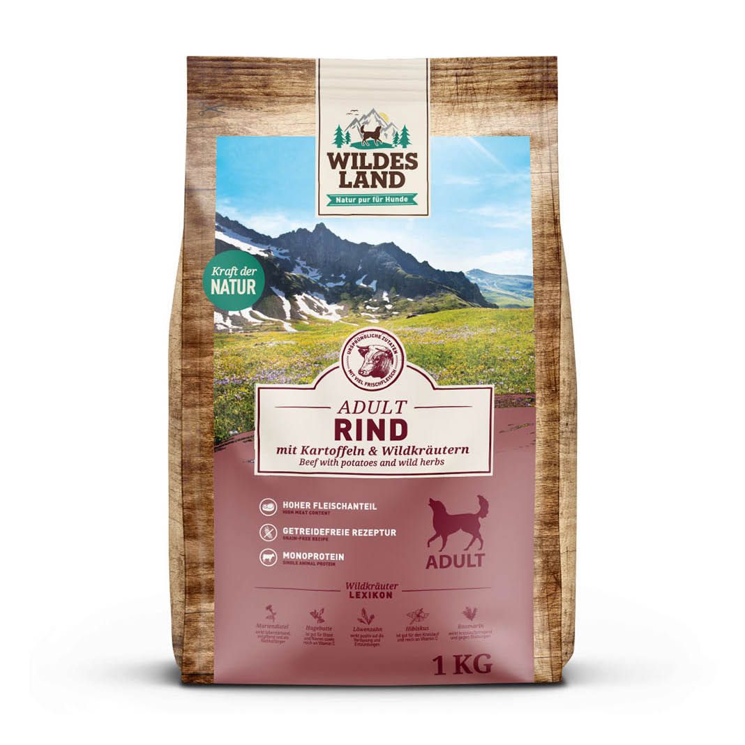Wildes Land Classic Adult - Rind mit Kartoffeln und Wildkräutern | 1 kg