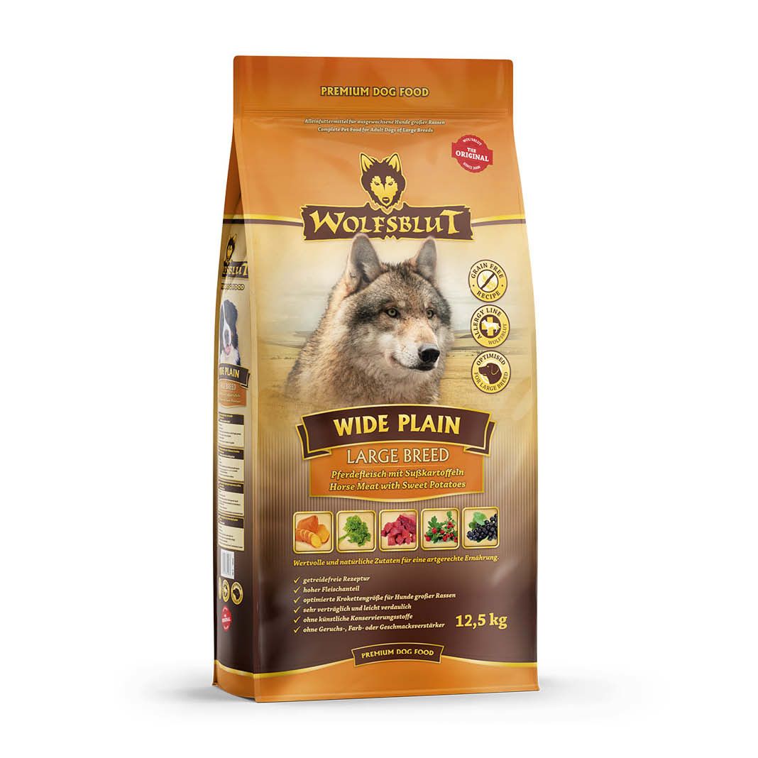 Wolfsblut Wide Plain Large Breed - Pferd mit Süßkartoffel | 2 x 12,5kg