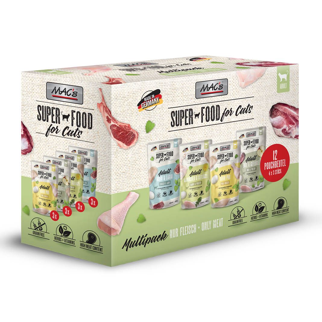 MAC's - Cat - Pouch - Multipack mit Fleisch | 12 x 100 g