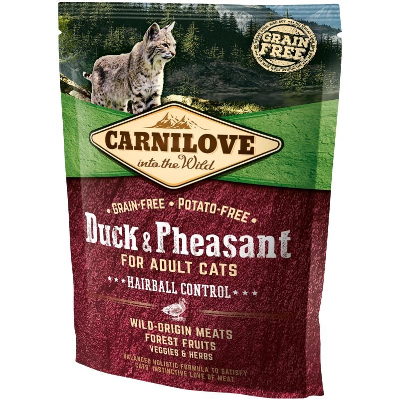 Carnilove Cat Adult - Ente & Fasan / Haarball Kontrolle | 400 g