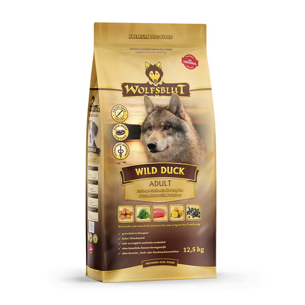Wolfsblut Wild Duck Adult - Ente mit Kartoffel | 12,5 kg