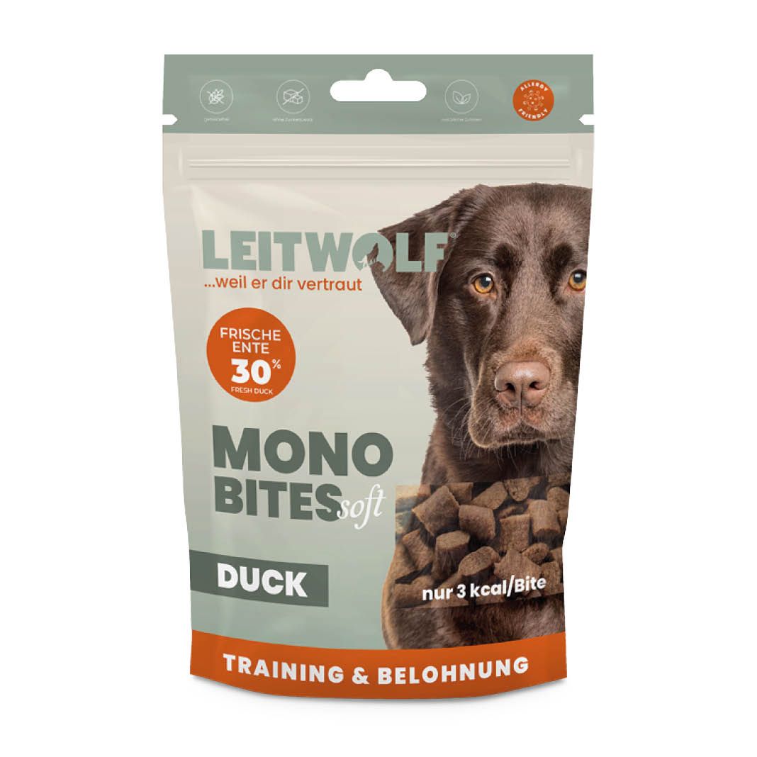 Produktbild von Leitwolf Mono Bites Ente - 80 g