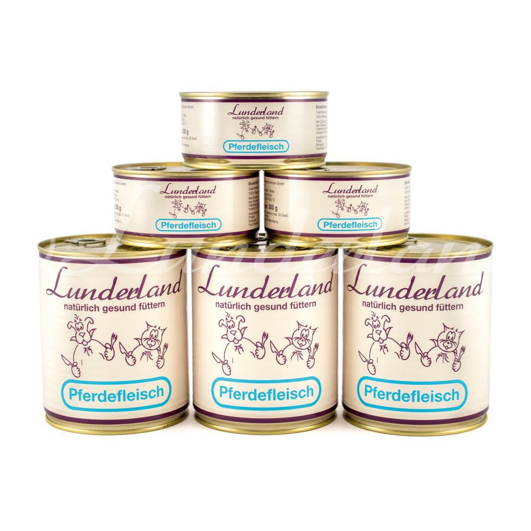 Lunderland Reinfleisch - Pferdefleisch | 12 x 300 g Lunderland Reinfleisch - Pferdefleisch | 800 g