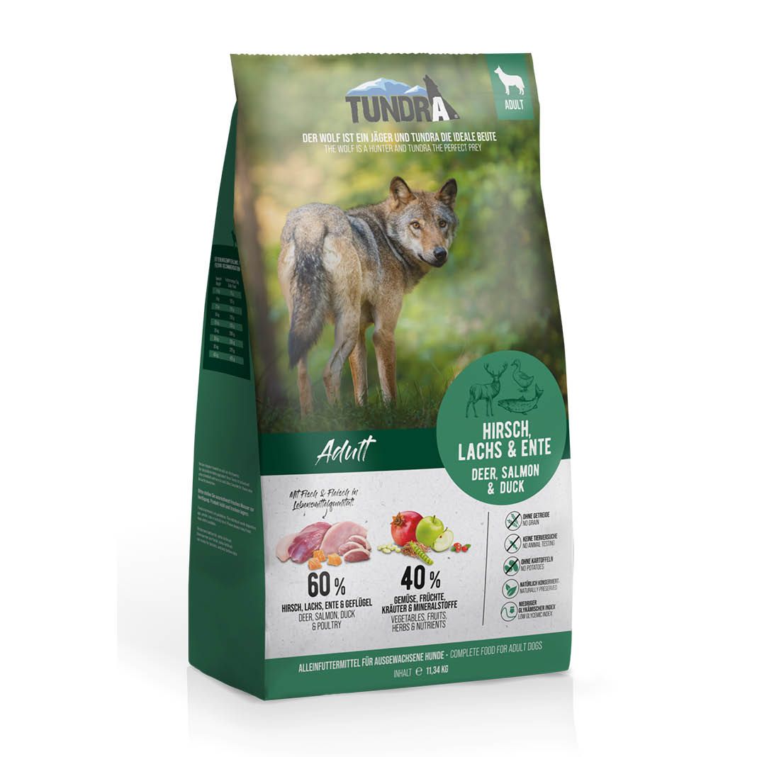 Tundra Dog Hirsch, Lachs & Ente | 11,34 kg