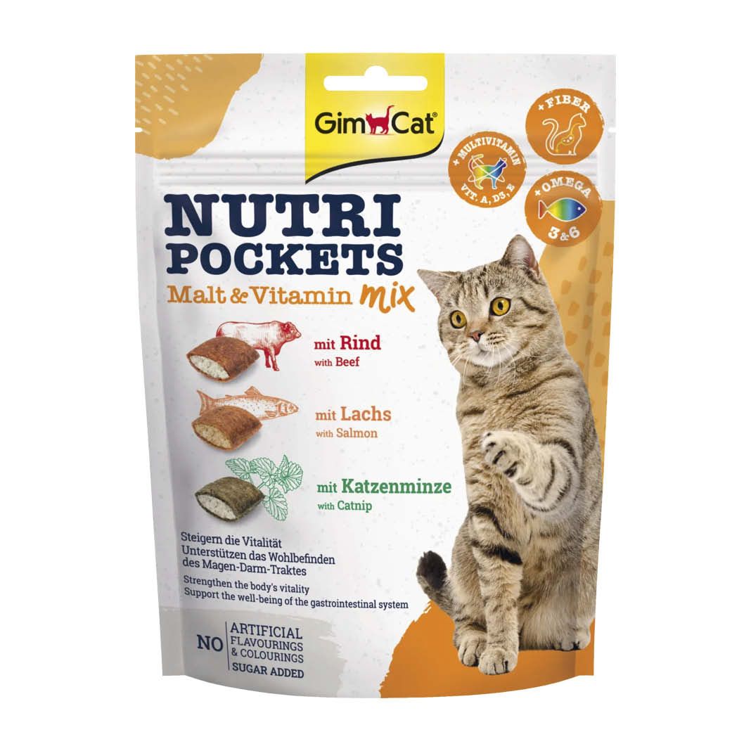 GimCat Nutri Pockets Malz-Vitamin Mix | 10 x 150 g