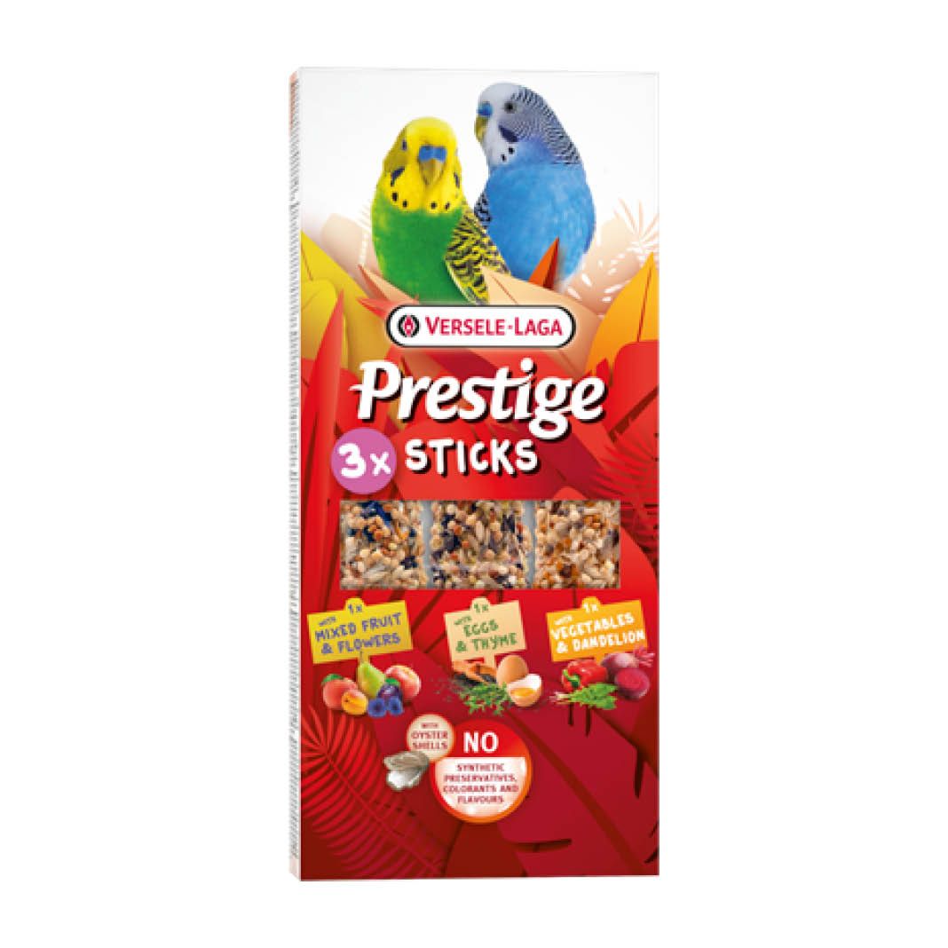 Versele Laga Prestige Sticks Kleinsittiche Triple Variety Pack - 3 Geschmacksrichtungen | 90 g