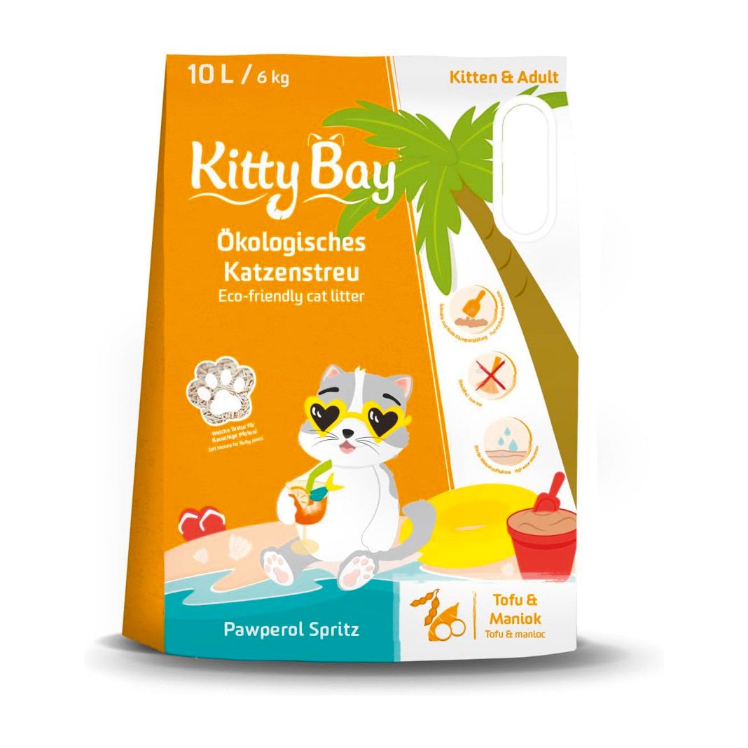 Kitty Bay Katzenstreu - Pawperol Spritz - Tofu und Maniok | 10 l