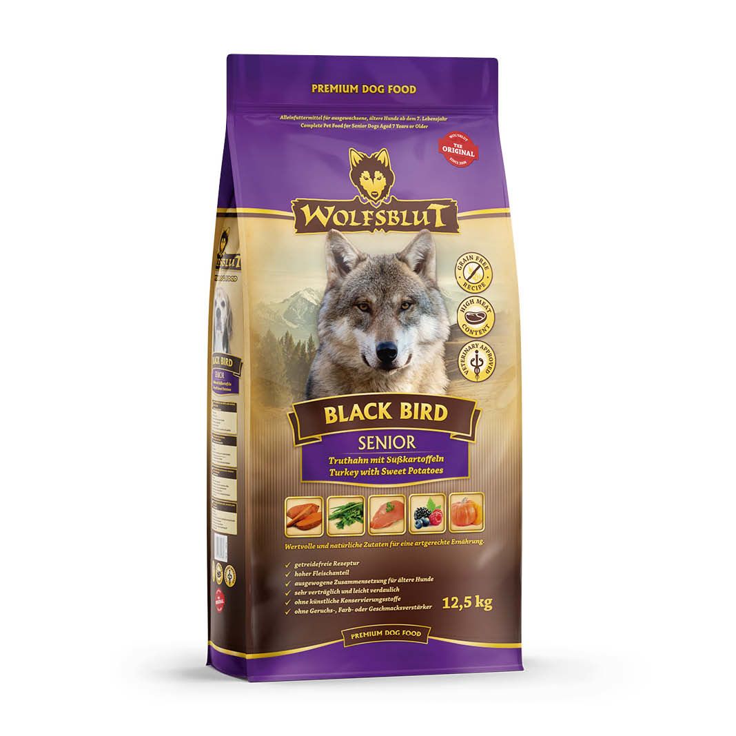 Wolfsblut Black Bird Senior - Truthahn & Süßkartoffel | 12,5 kg