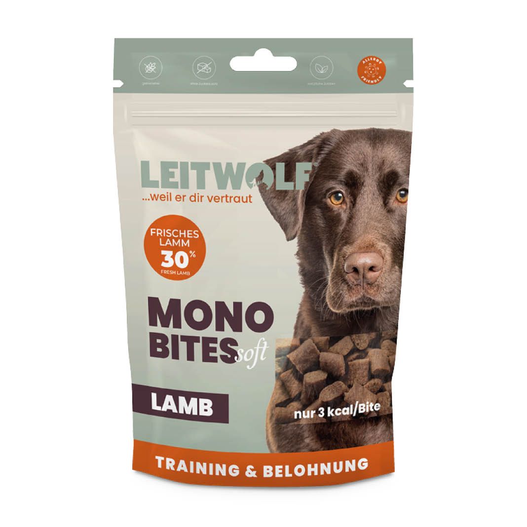 Produktbild von Leitwolf Mono Bites Lamm - 24 x 80 g
