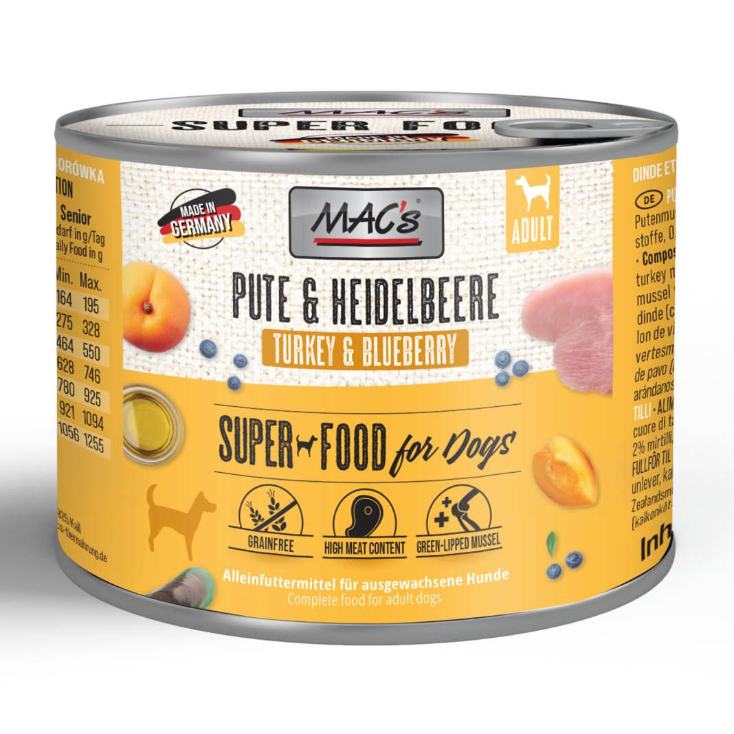 MAC's - Dog - Pute & Heidelbeeren | 6 x 200 g