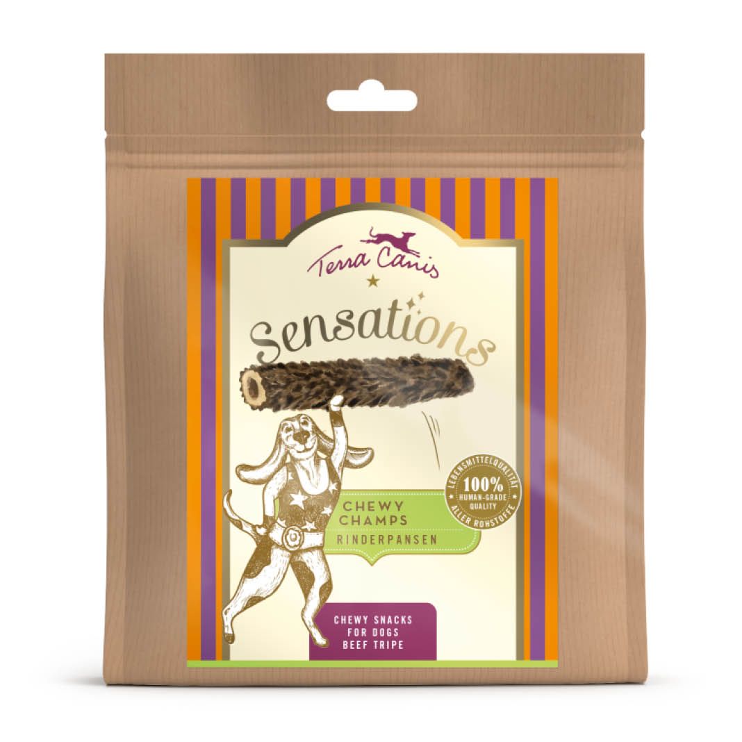 Terra Canis Sensations Chewy Champs Rinderpansen | 250 g