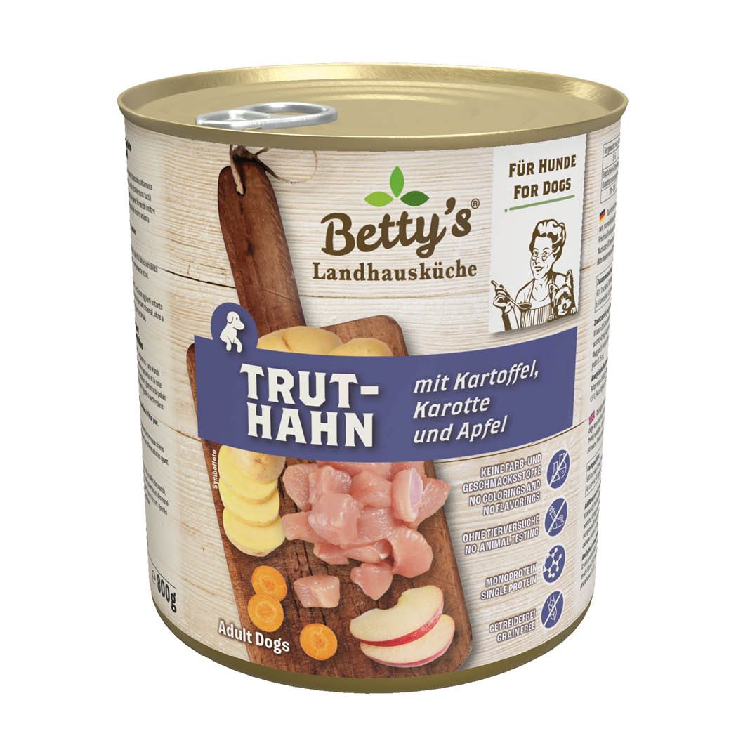 Betty's Landhausküche - Hund - Nassfutter - Truthahn & Kartoffel | 6 x 800 g Betty's Landhausküche - Hund - Nassfutter - Truthahn & Kartoffel | 6 x 800 g