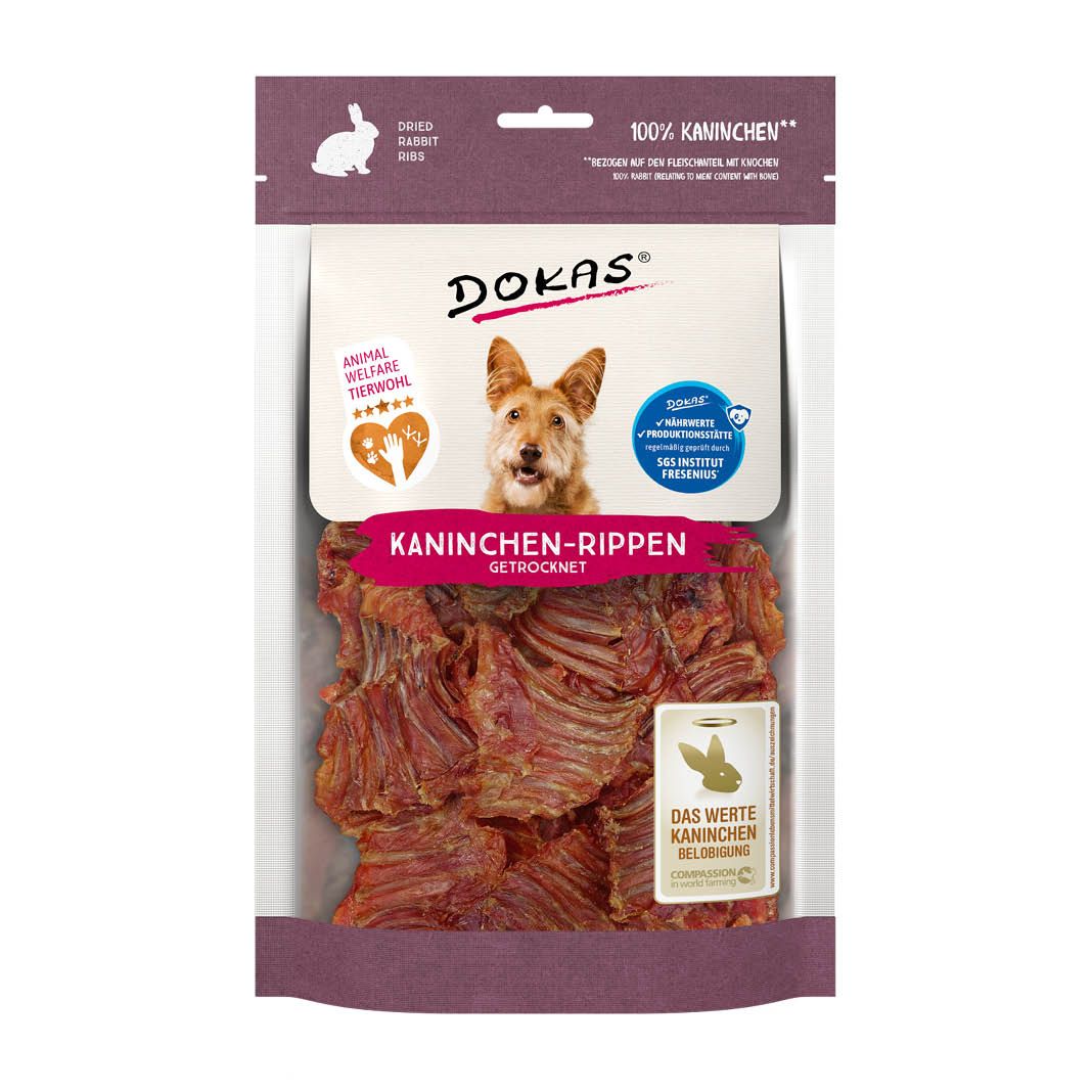 Dokas Kaninchen-Rippen getrocknet