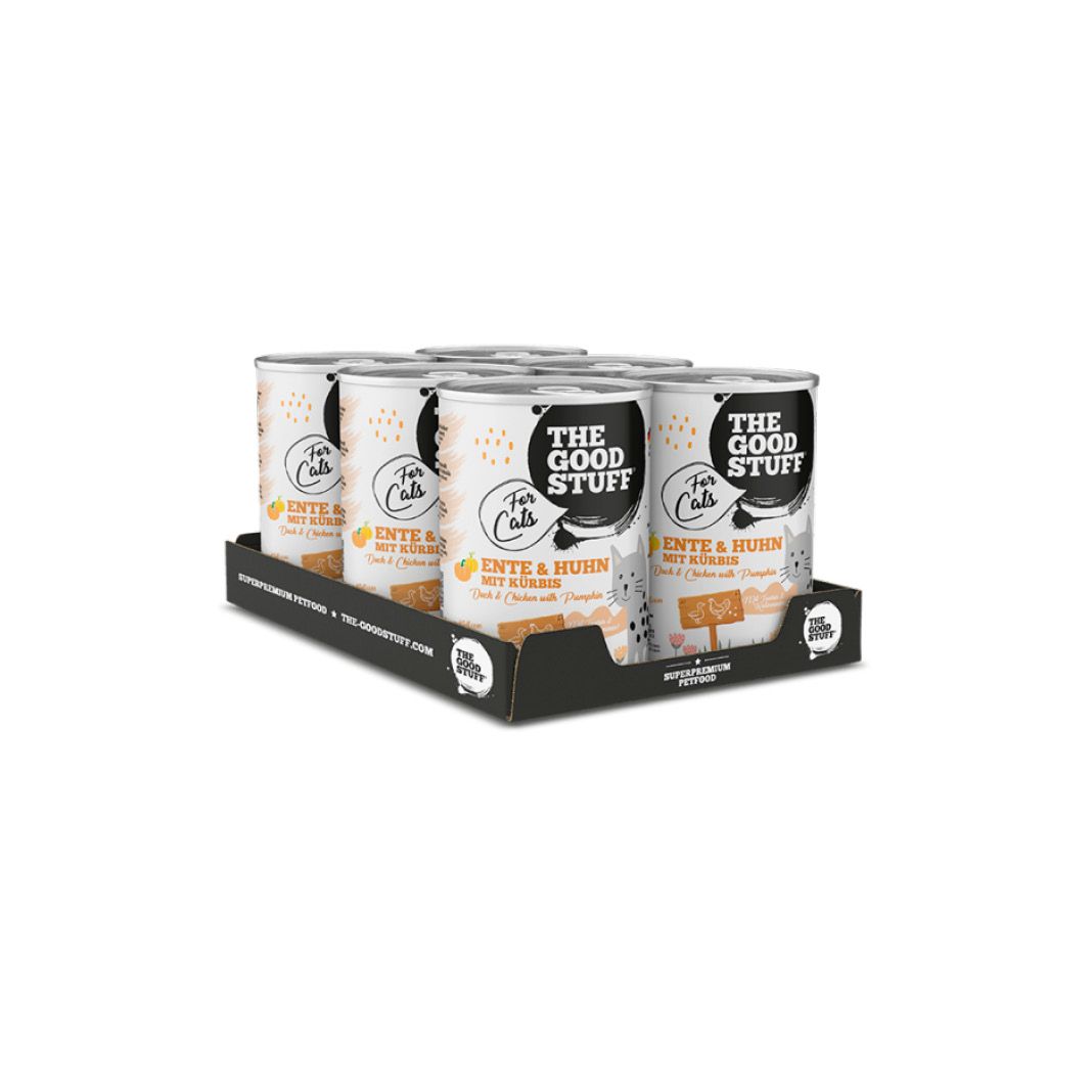 THE GOODSTUFF Nassfutter Katze THE GOODSTUFF Ente & Huhn mit Kürbis | 6 x 400 g