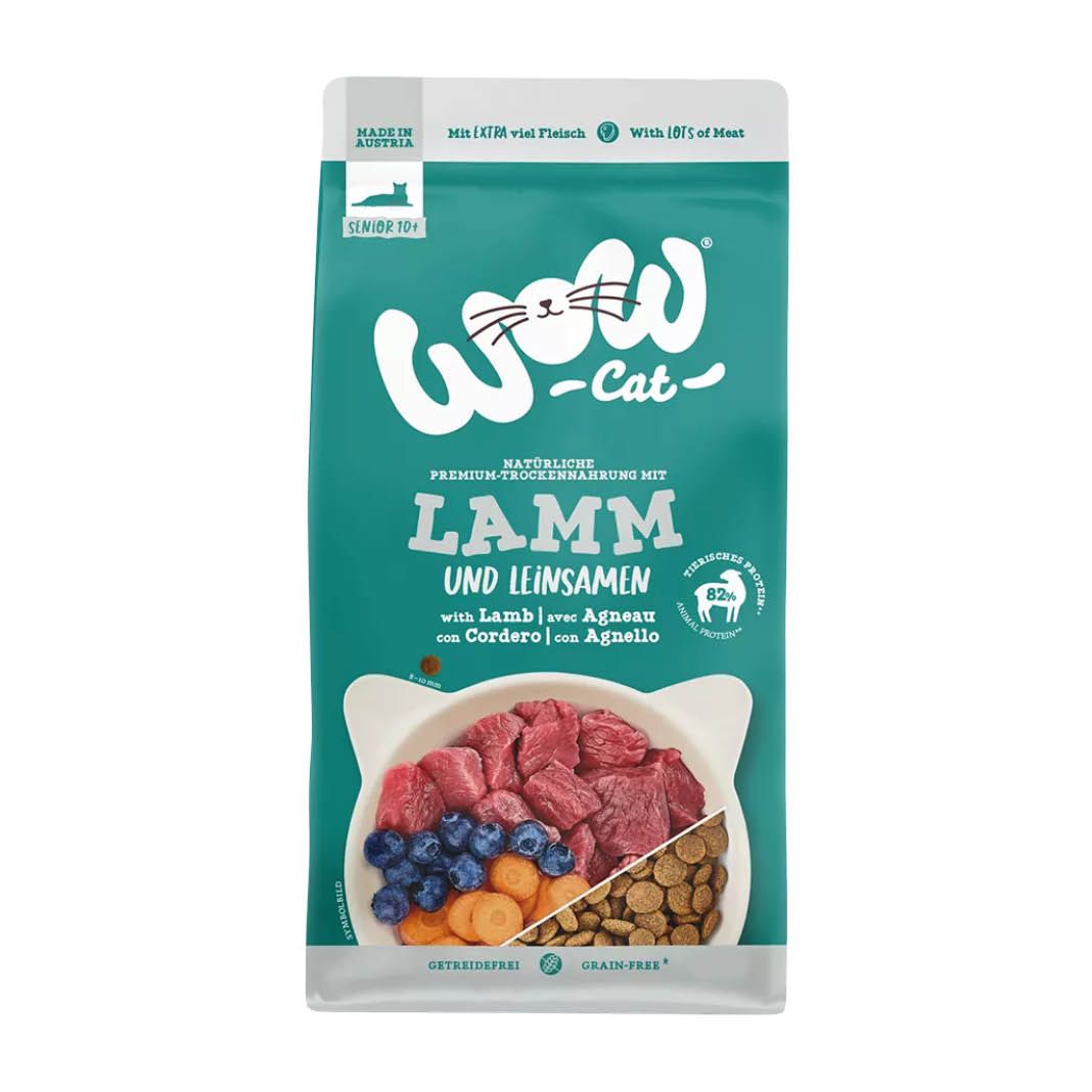 WOW Cat Trockenfutter Senior Lamm | 4 x 2 kg